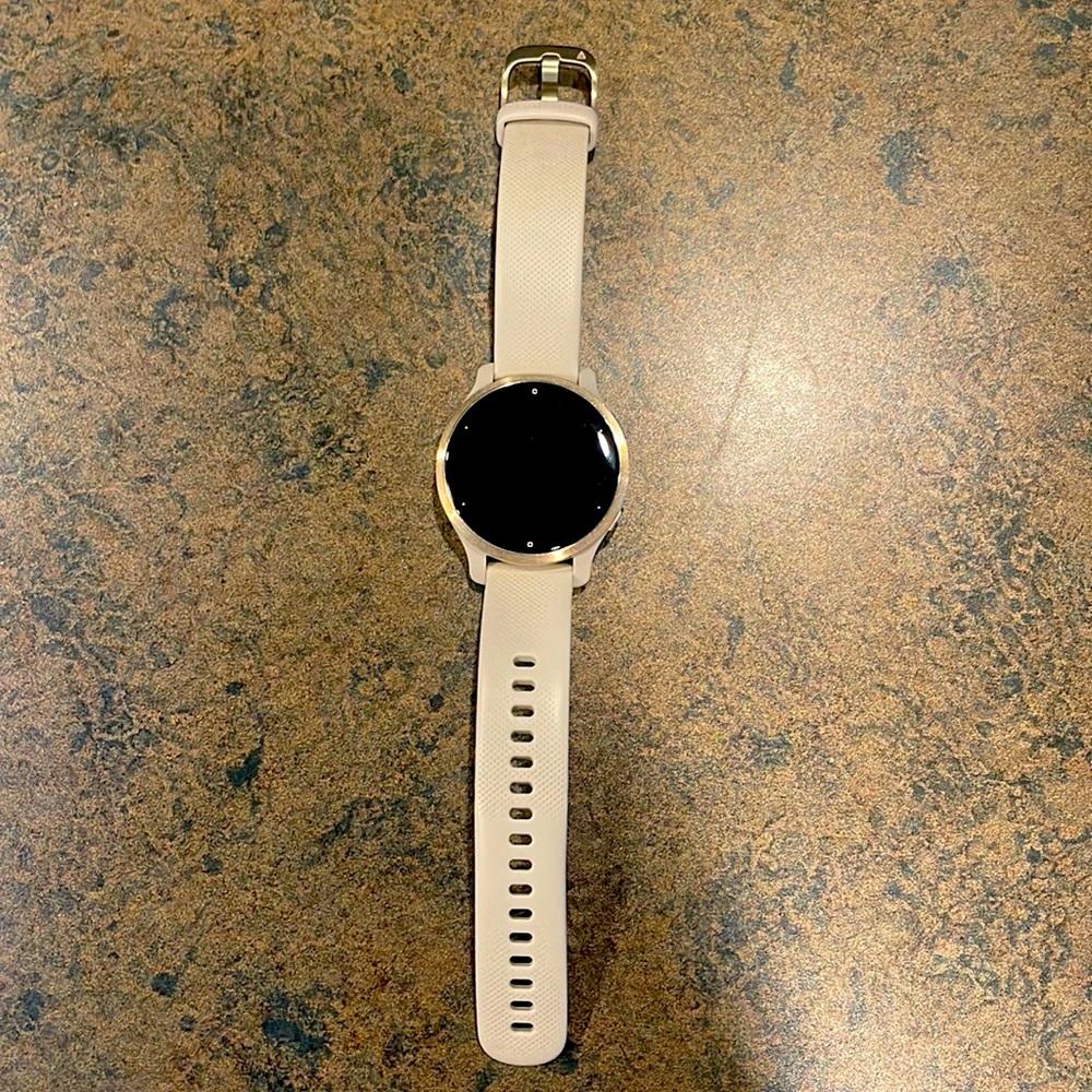 Garmin Venu 2s smart watch and charger